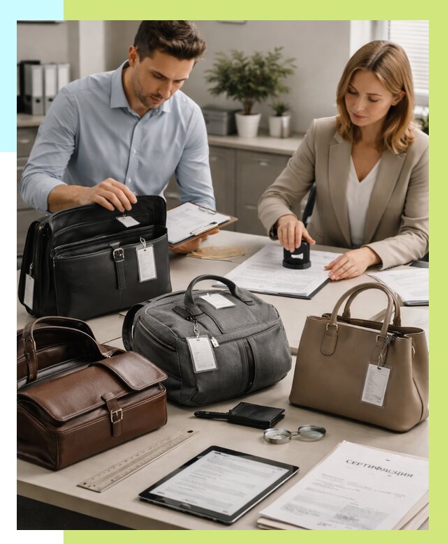 Сертификация сумок в Бердске от 7809 руб. | Алешин-Брд