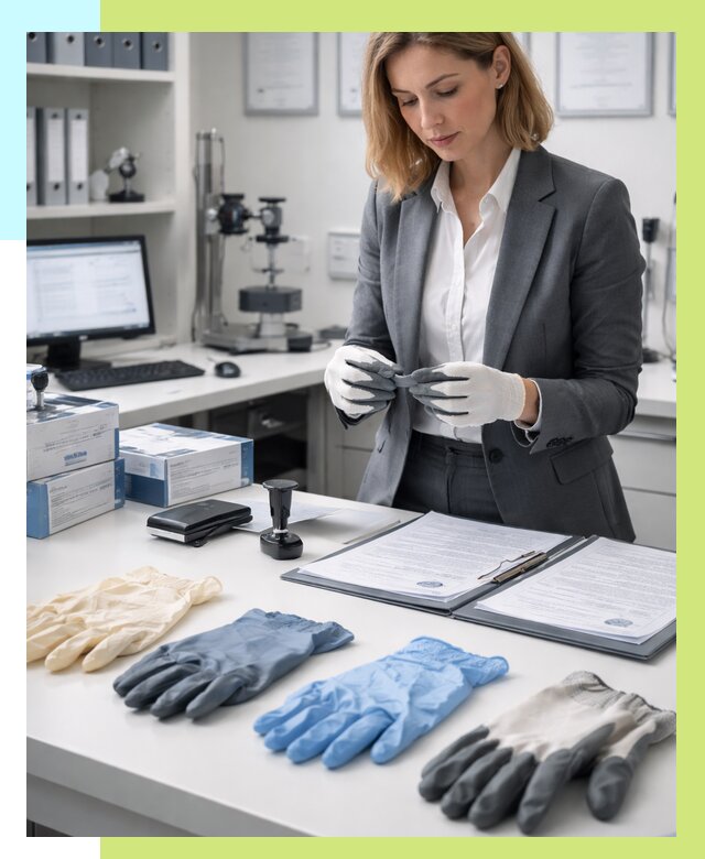 Сертификация перчаток в Бердске от 8850 р. | Алешин-Брд