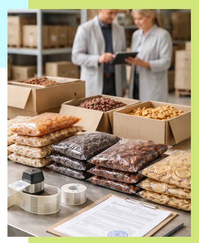 Сертификация сухофруктов в Бердске от 12494 р. | Алешин-Брд под ключ