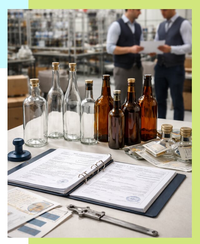 Сертификация стеклянных бутылок в Бердске от 26030 р. | Алешин-Брд