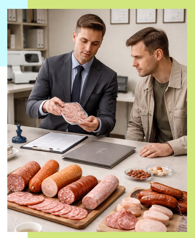 Сертификация колбасных изделий в Бердске от 7809 р. | Алешин-Брд