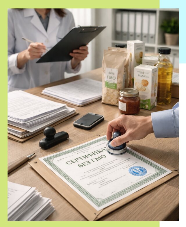Получение сертификата Без ГМО для продукции в Бердске